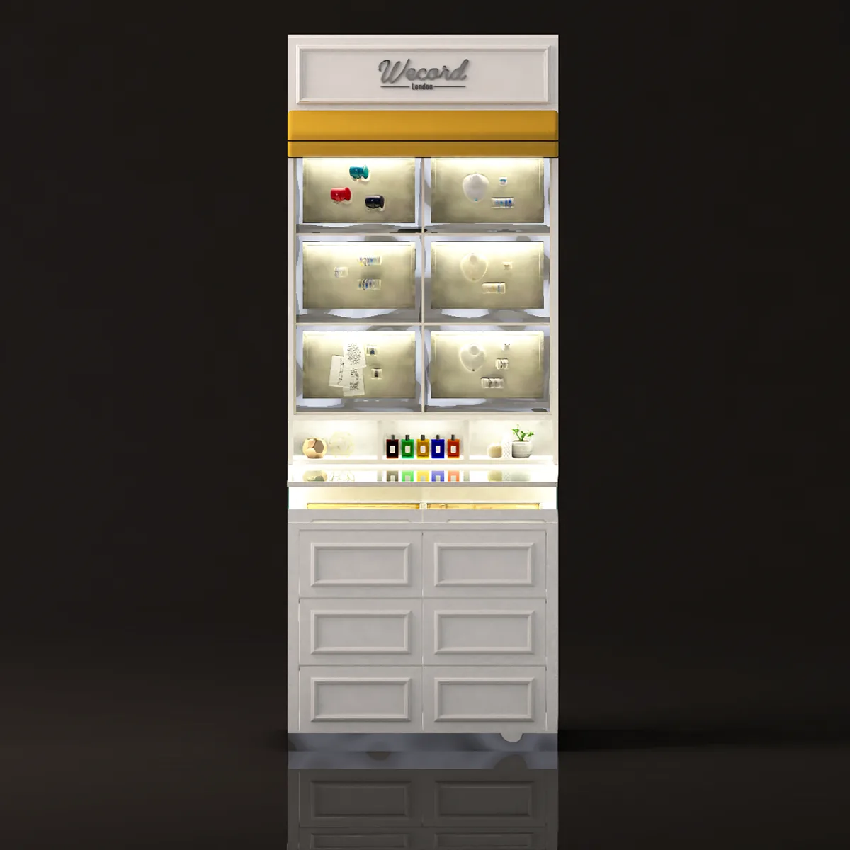 1.0*0.6.2M jewelry display wall set custom practical jewelry cabinet — view 3