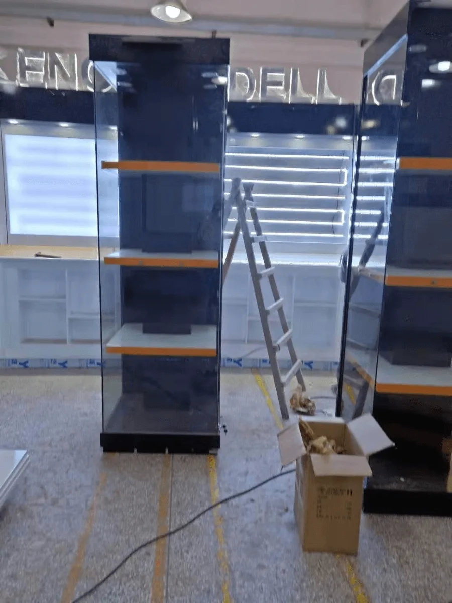 120cm W*40cm D* 270cm H practical mobile phone display stand in mobile phone store — view 2