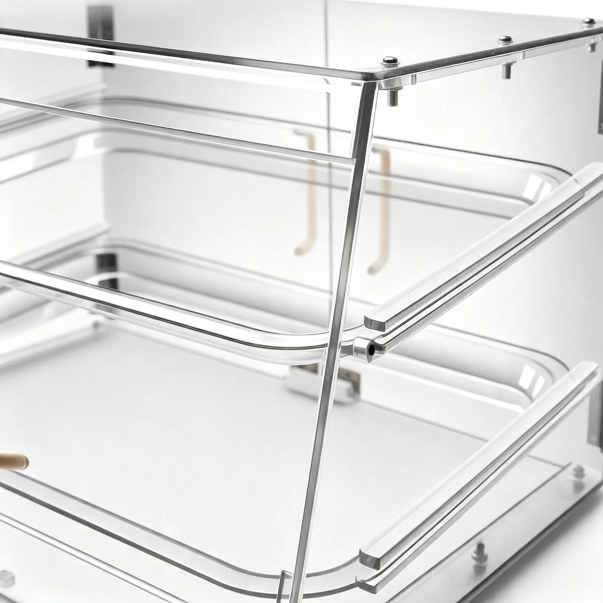 2-Tier Acrylic Bakery Display Case for Pastry Shop — view 3