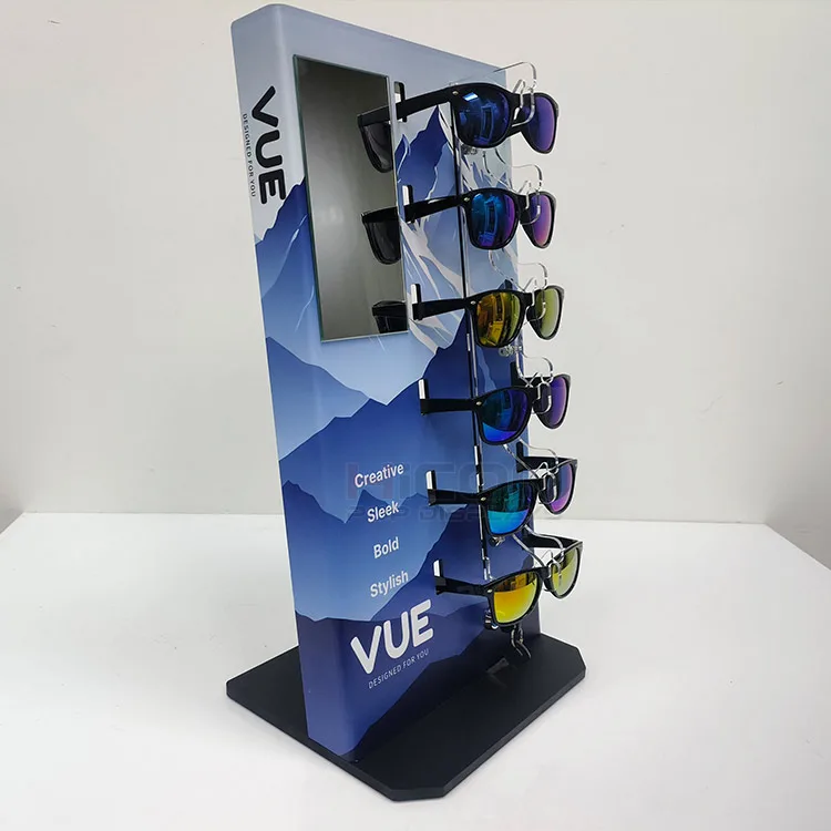 2-way Sunglasses Display Case Lockable Tabletop POS Display For Eyewear — view 6