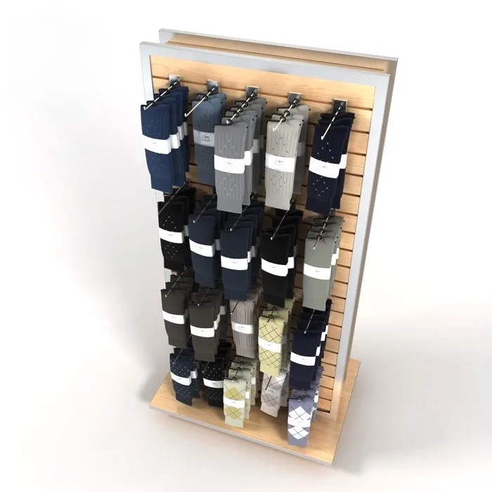 2-Way Wood & Stainless Steel Socks Display Rack Premium Quality Display Stands — view 4