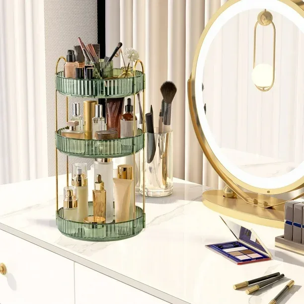 3 layer cosmetic shelf make up shop furniture for sale — view 3