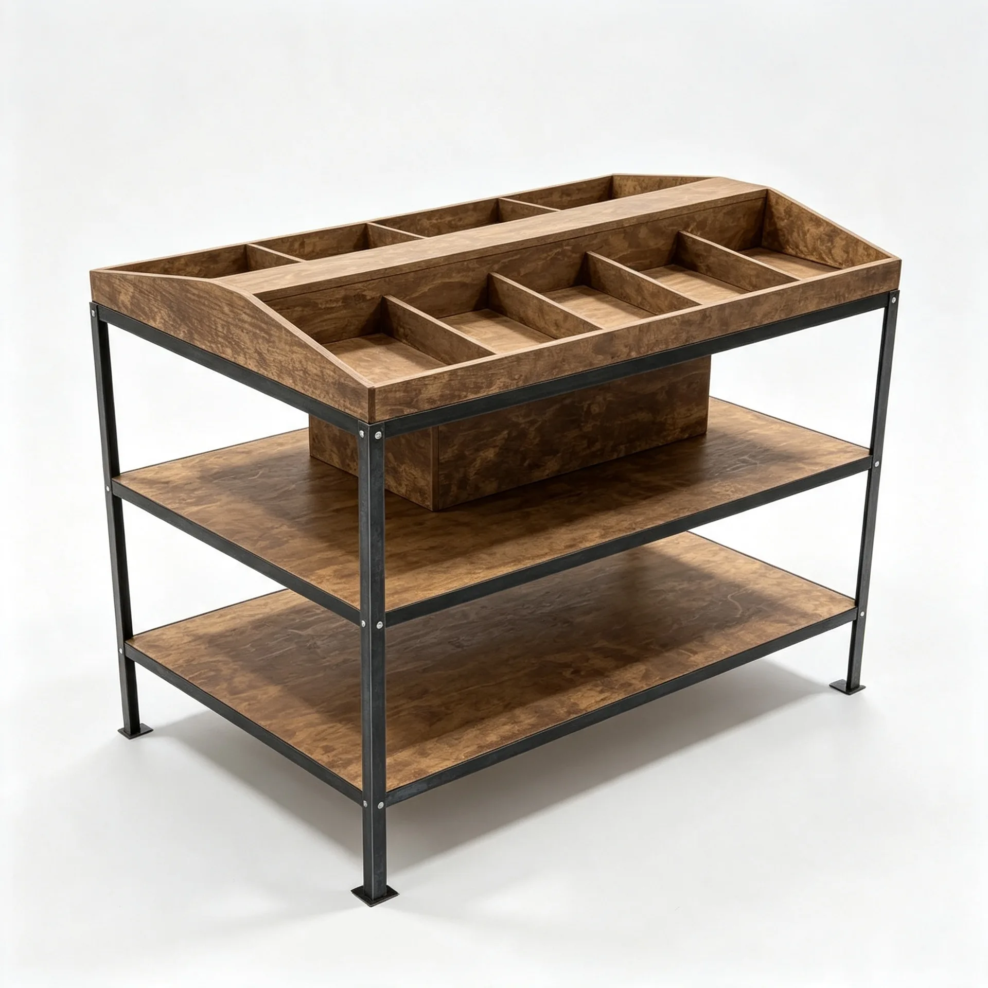 3-Tier Freestanding Merchandise Display Stand for Grocery Store — view 4