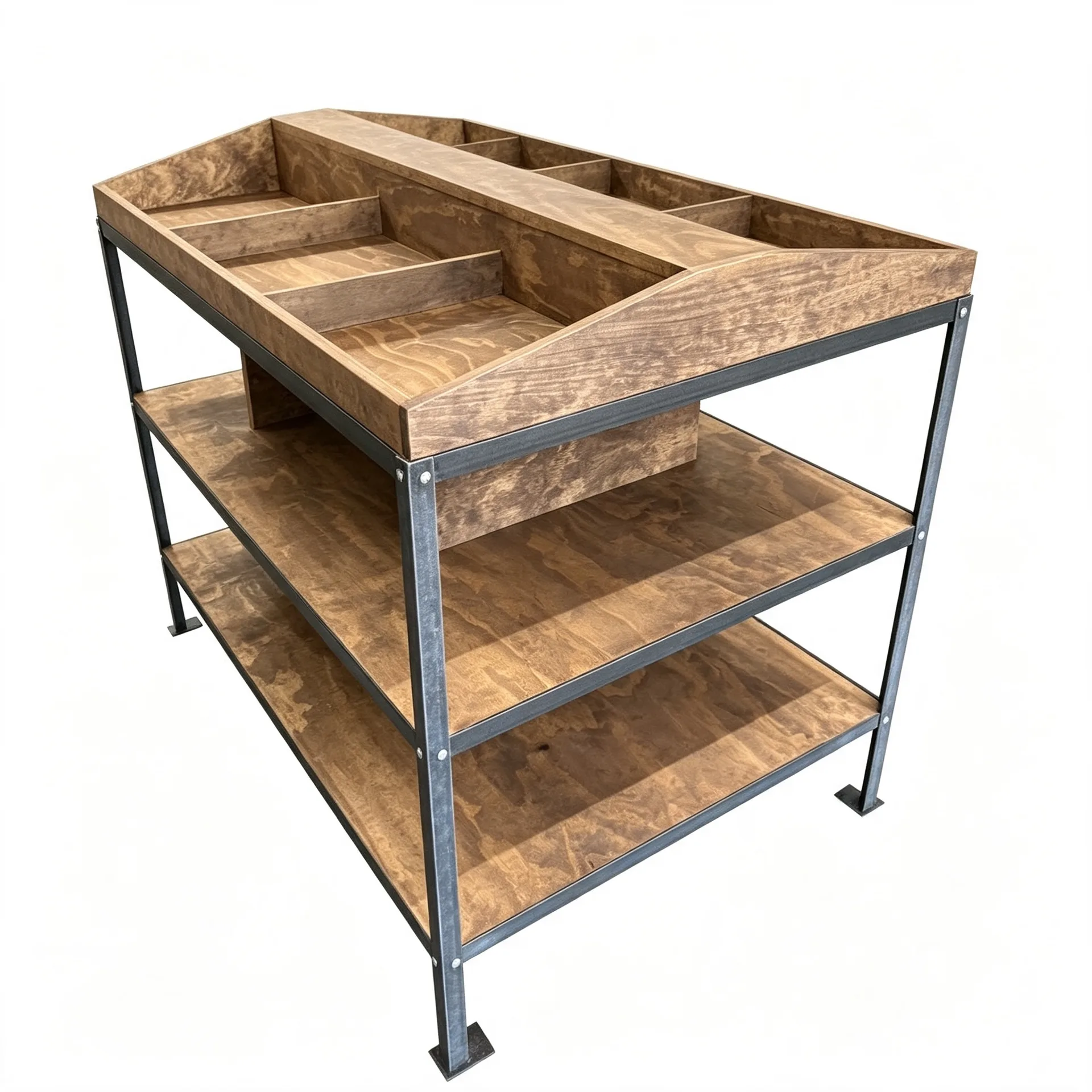 3-Tier Freestanding Merchandise Display Stand for Grocery Store — view 2