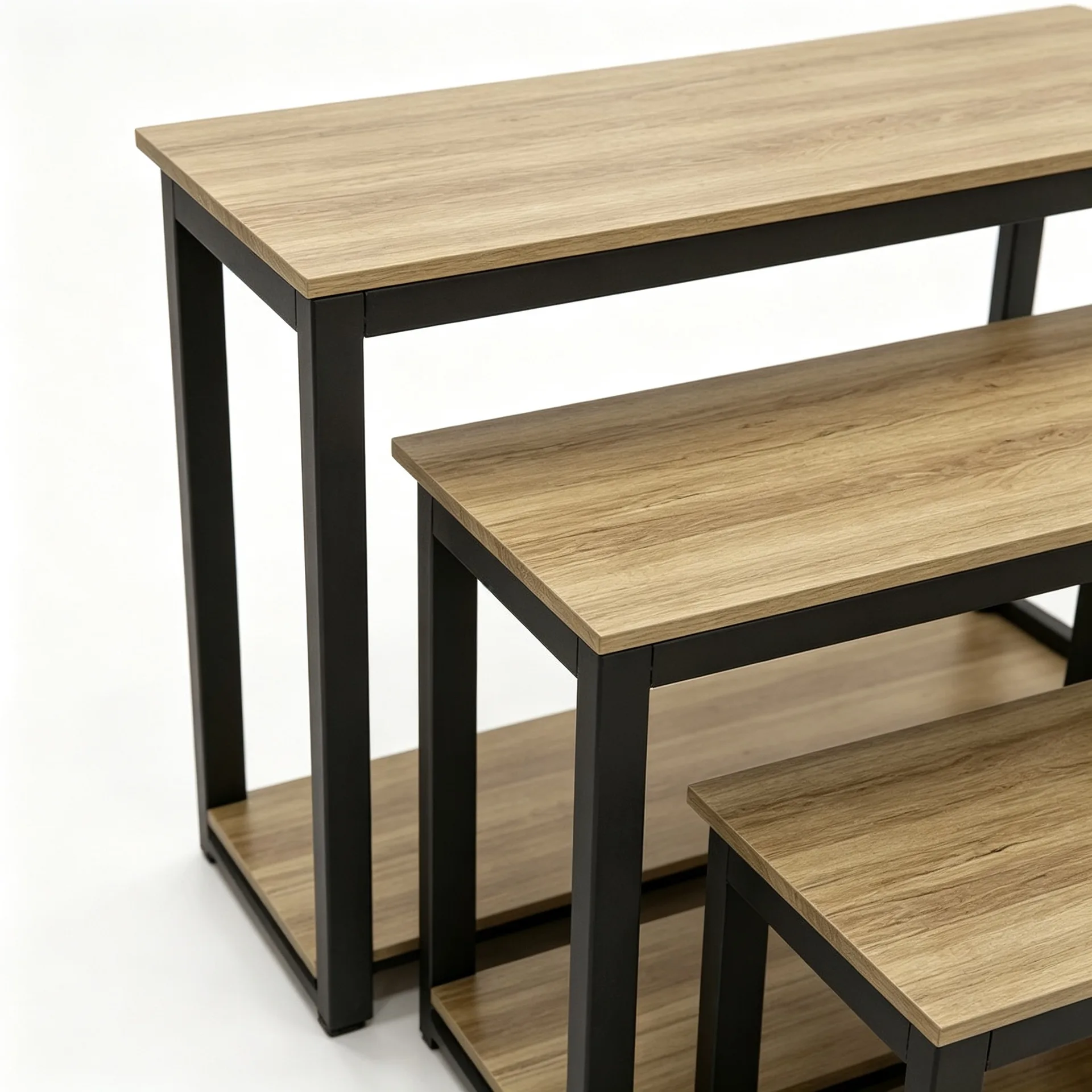 3-Tier Step Ladder Style Wooden Retail Cloth Display Table for Clothing Boutique — view 4