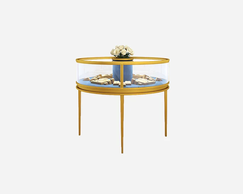 360 degree jewelry display showcase customized fashion jewelry display factory direct sales