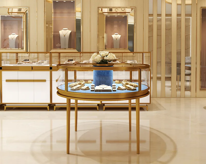 360 degree jewelry display showcase customized fashion jewelry display factory direct sales — view 4