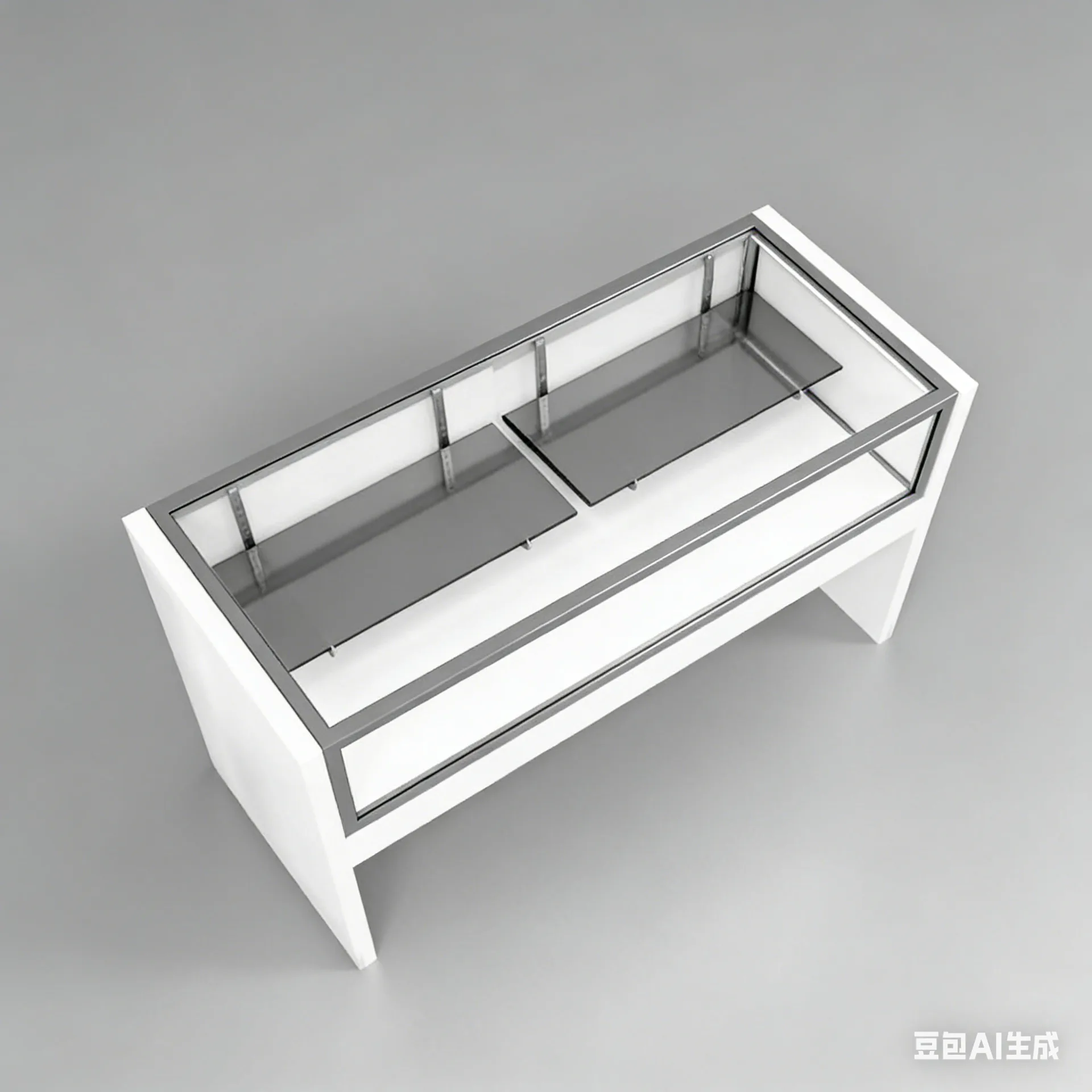 360° Glass Eyewear Display Cabinet – White Floor Standing, Stainless Hangers, Adjustable Shelves, 50kg Capacity — view 4