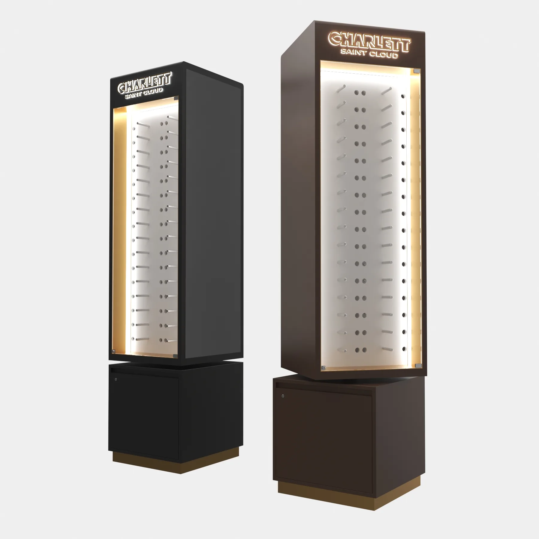 360° Rotating Eyewear Display Stand with LED Light – Sunglasses Rack for Retail & Trade Shows — view 4