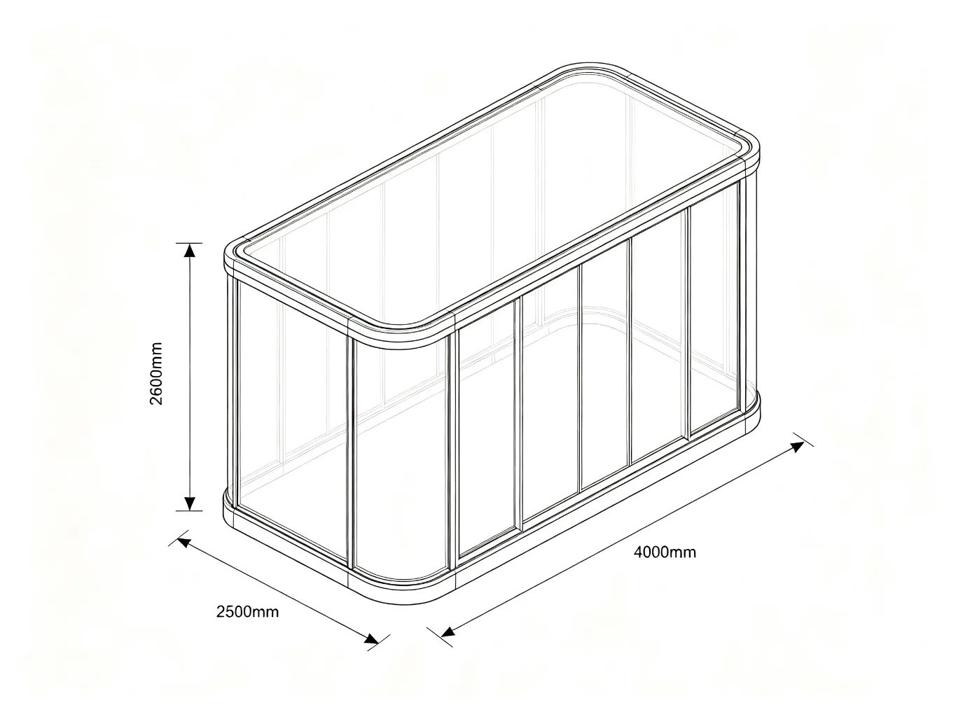 4000mm Large Multi-Person Outdoor Smoking Cabin with Rounded Steel Frame and Hidden Smoke Extraction — product detail 1
