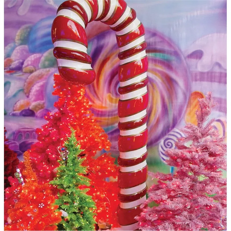 6ft Candy Cane Christmas Decoration Candy Store Display Props On sale — view 3