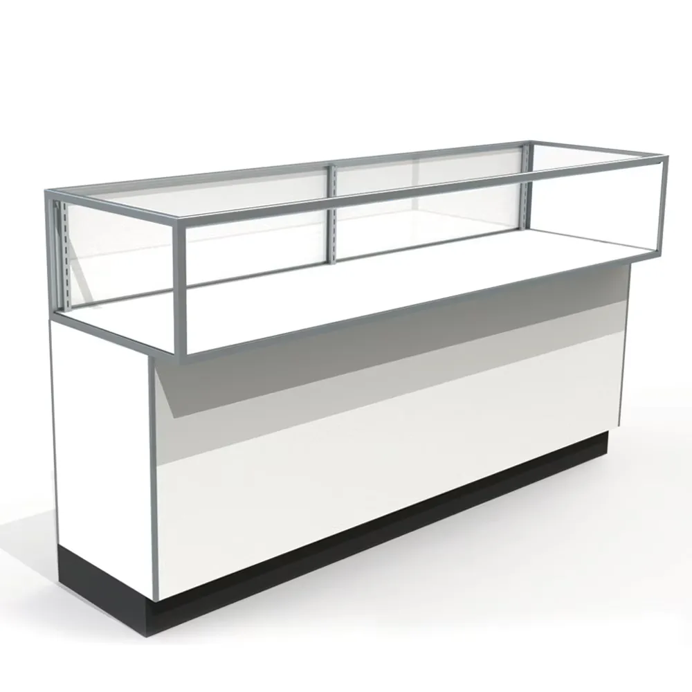 70″L Jewelry Display Counter with Laminate Doors & Adjustable Glass Shelves — view 2