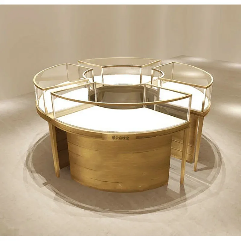 70″ W x 20″ D x 41″ H Curve Jewelry Display Counter Round High-end Jewelry Display Kiosk — view 5