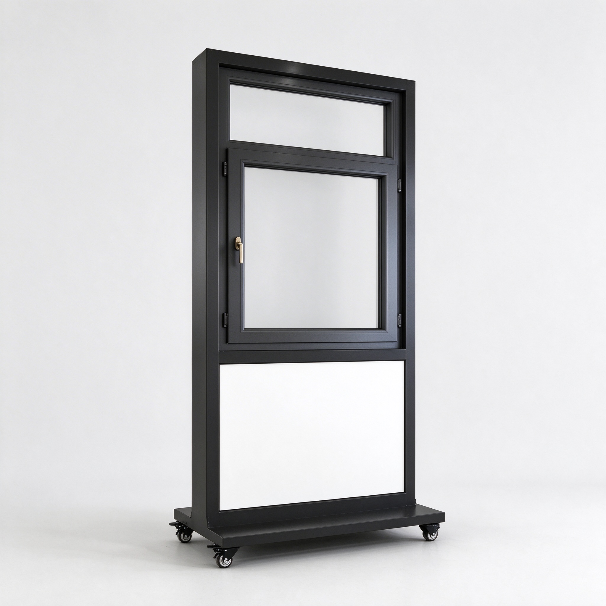 Rolling Casement Window Display Rack for Door and Window Showrooms