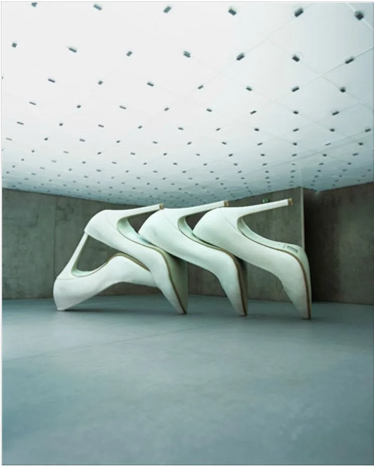 Abstract FRP Giant High Heel Sculpture for Fashion Gallery Window Art Installation — view 2