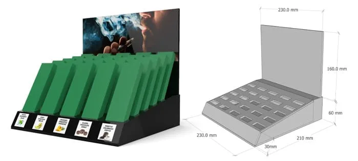 Acrylic cigarette display rack customized smoke retail stores counter for sale — view 3