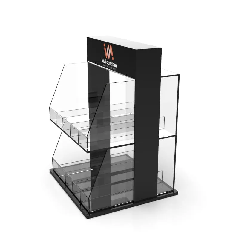 Acrylic condom display stand Classic multi-layer display stand — view 4