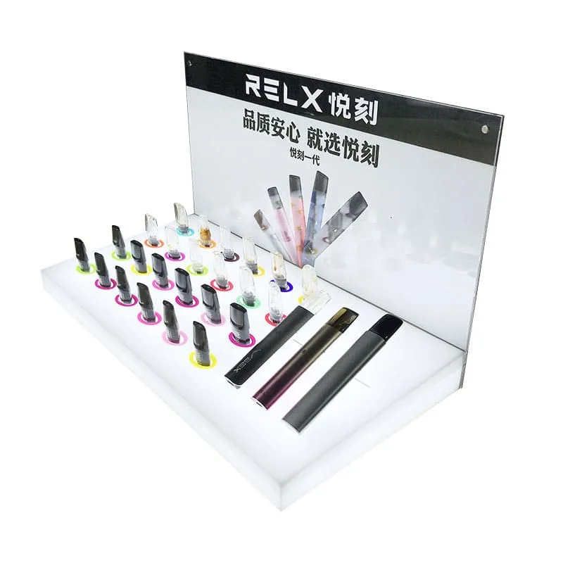 Acrylic lihght vape display cabinet design smoke shop cabinet for sale