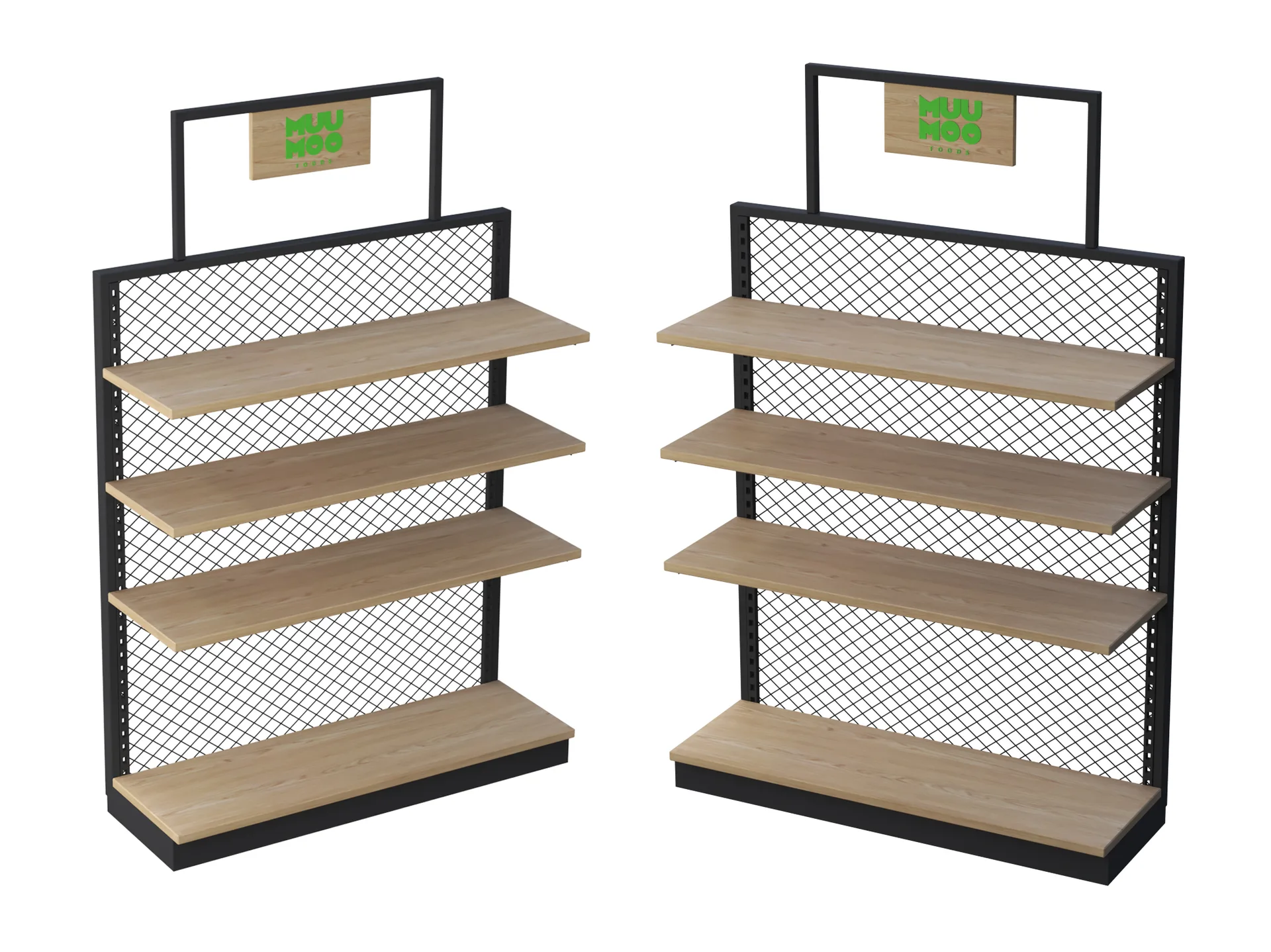 Adjustable Multi-Tier Bread Shelf with Mesh Side Panels for Bakery Shop, Cafe, Supermarket and Retail Store — view 6