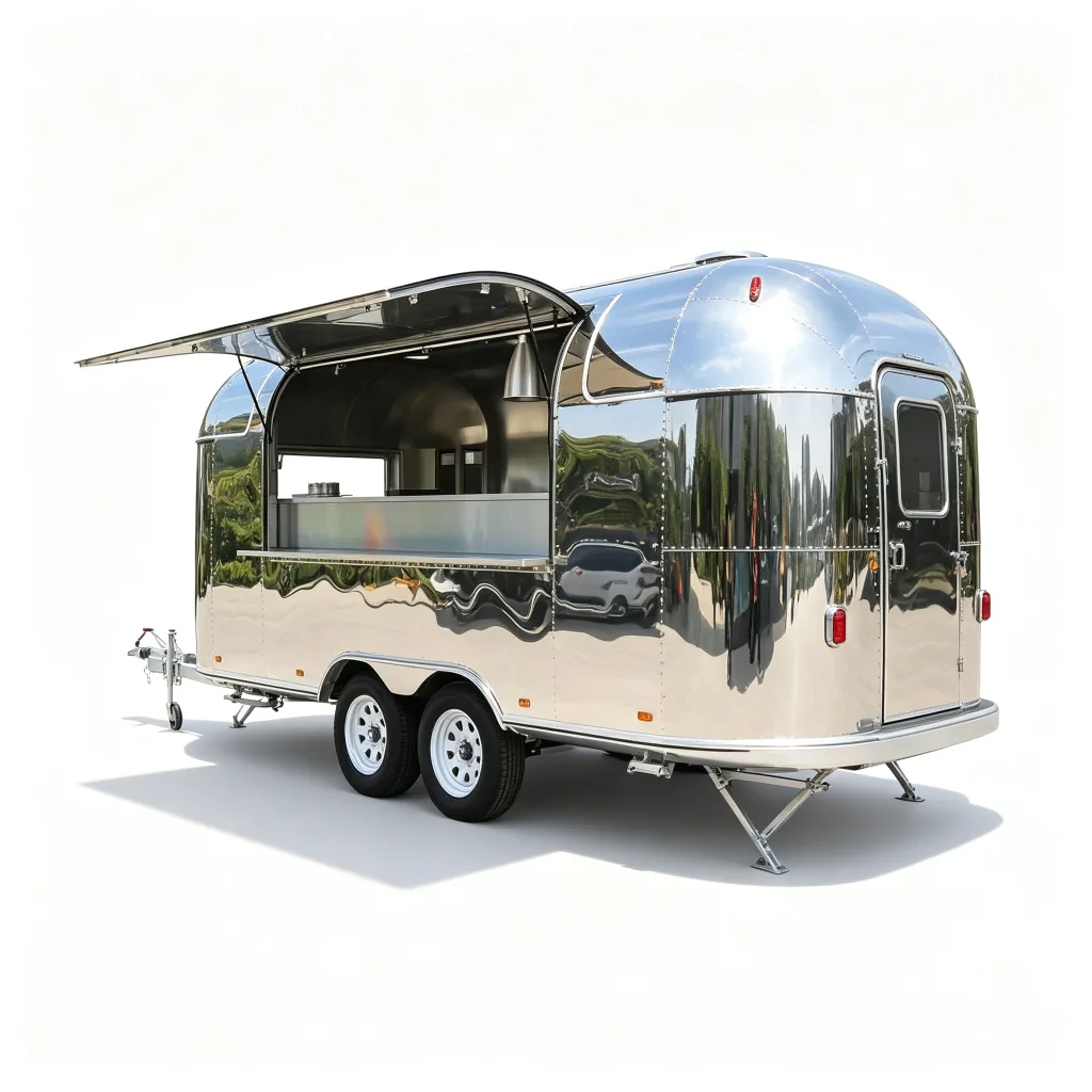 Airstream Polished Aluminum Food Trailer Mobile Concession Stand — view 3