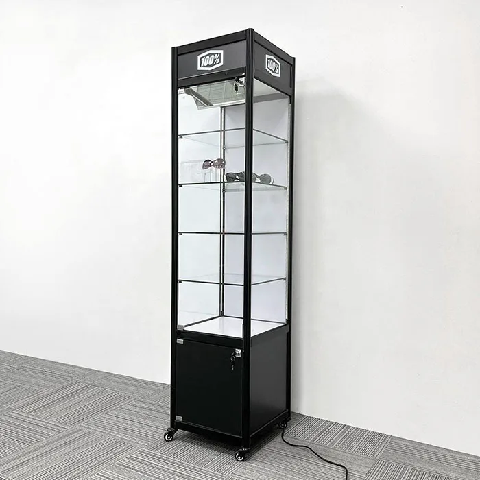 Aluminium Frame LED Eyeglass Display Tower Showcase | Sunglass Display Stands — view 4