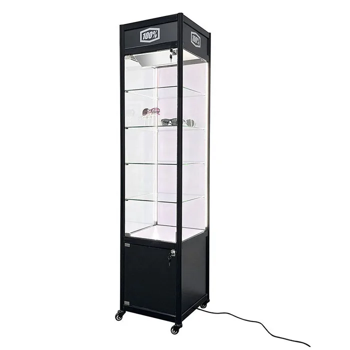 Aluminium Frame LED Eyeglass Display Tower Showcase | Sunglass Display Stands — view 3