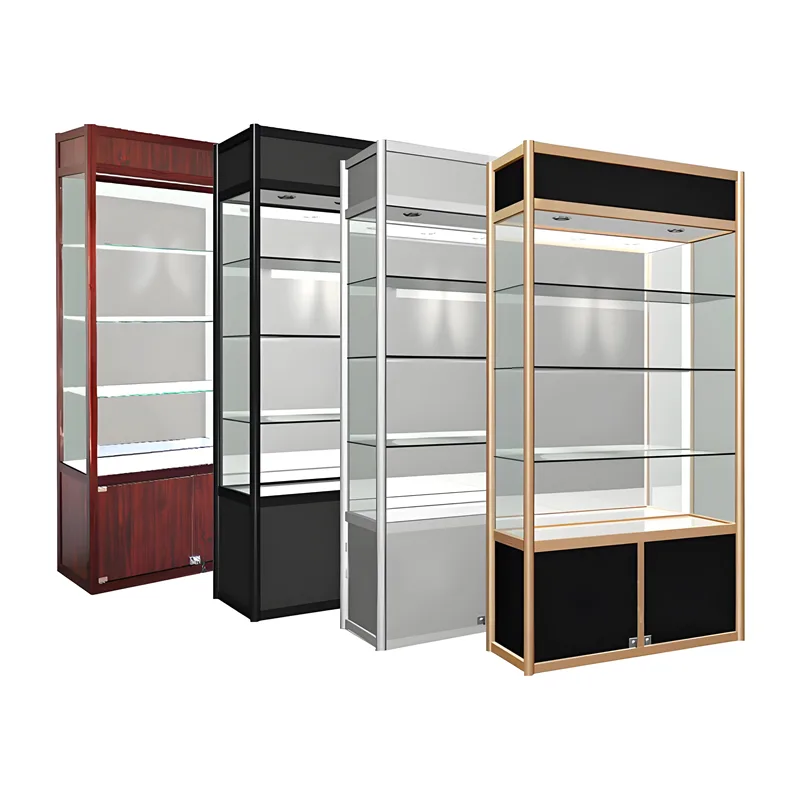 Aluminum Display Cabinet & Low Cost Glass retail shop cabinet For Sale — view 3
