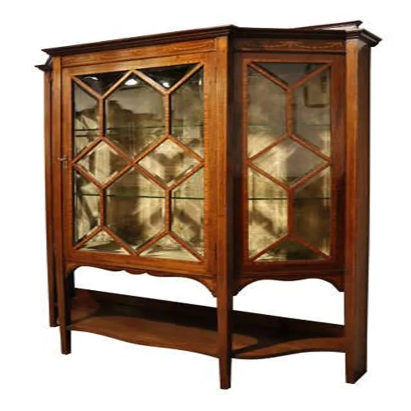 Antique display cabinet retro collection display cabinet with tempered glass for sale — view 4