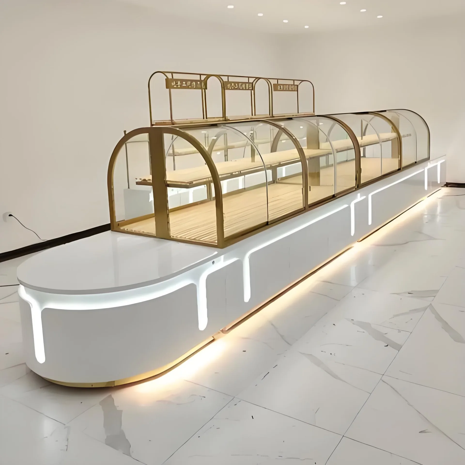 Arched Gold Bakery Display Cabinet — view 5