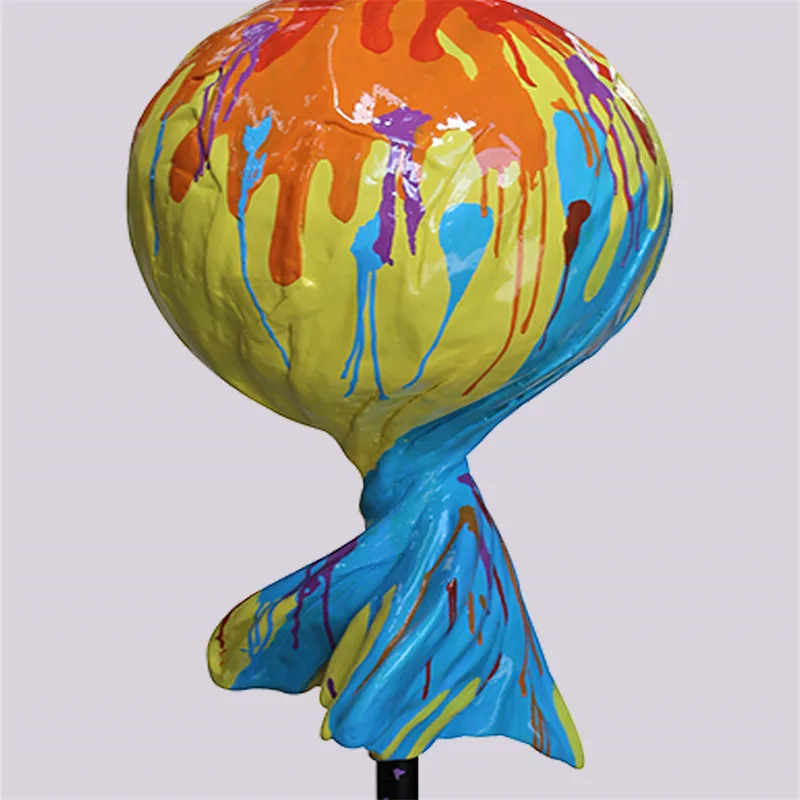 Art lollipop props candy store display sculpture giant candy statue on sale