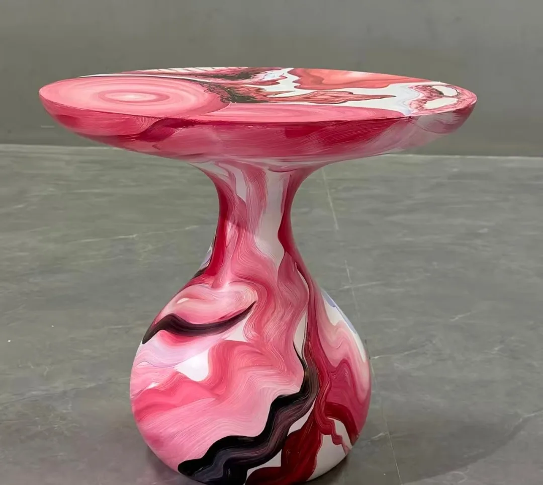 Artistic Fiberglass Side Table Collection
