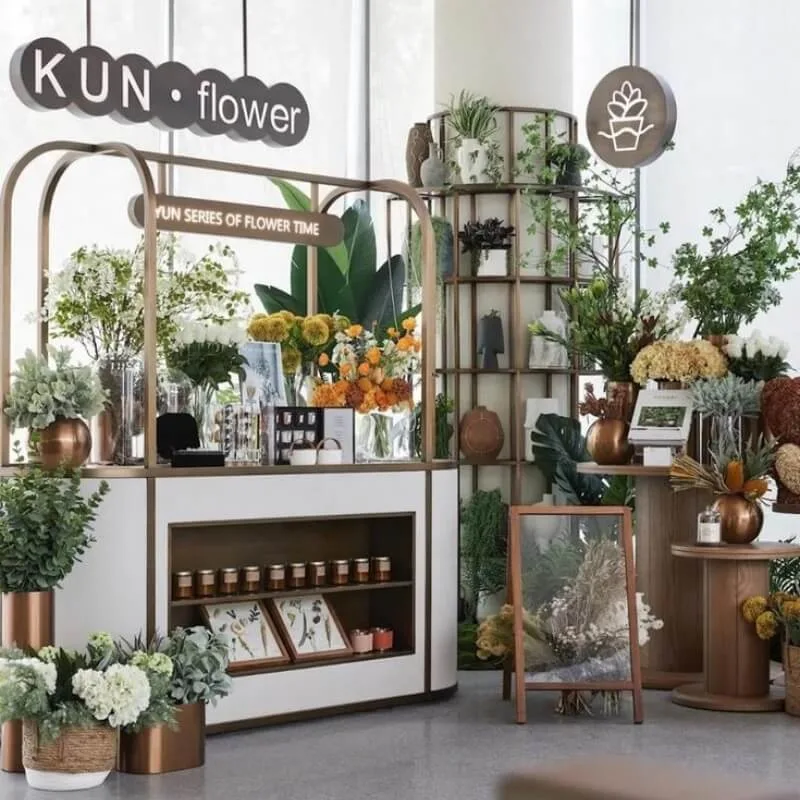 Artistic flower and grass display stand modern display cabinet for sale — view 3