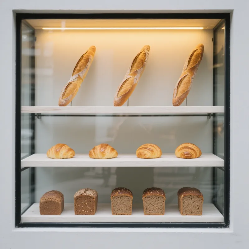 Bakery bread display showcase Afternoon tea Dim sum display rack — view 5