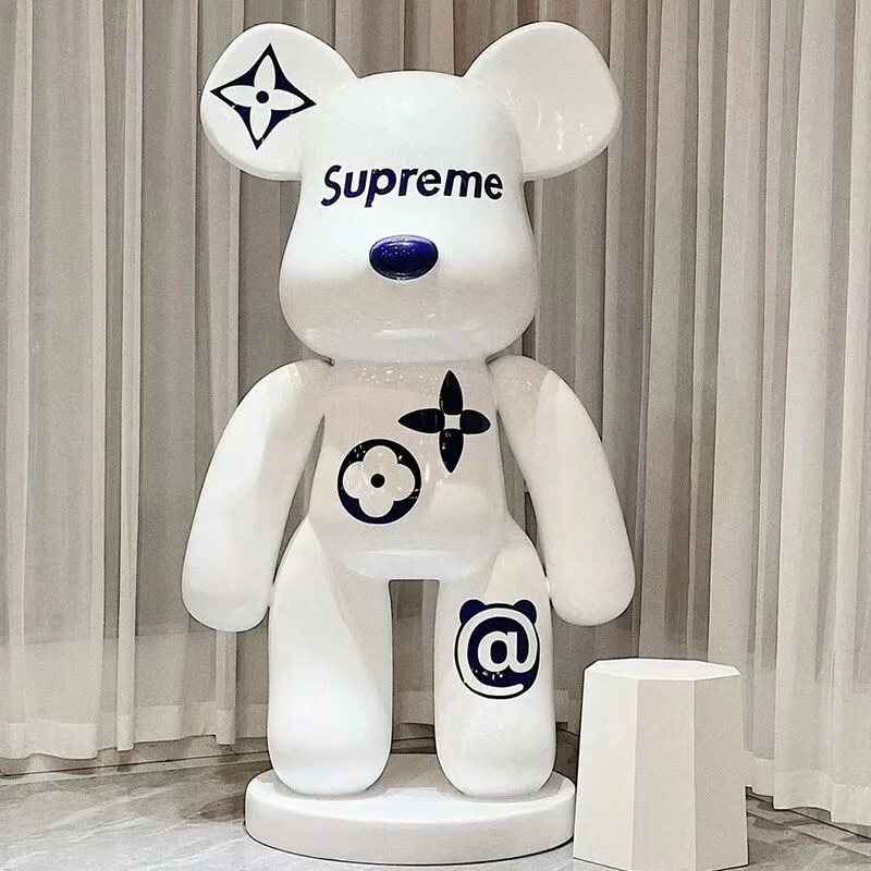 Bearbrick FRP Violent Bear Sculpture for Hotel & Retail Store Interior Decoration