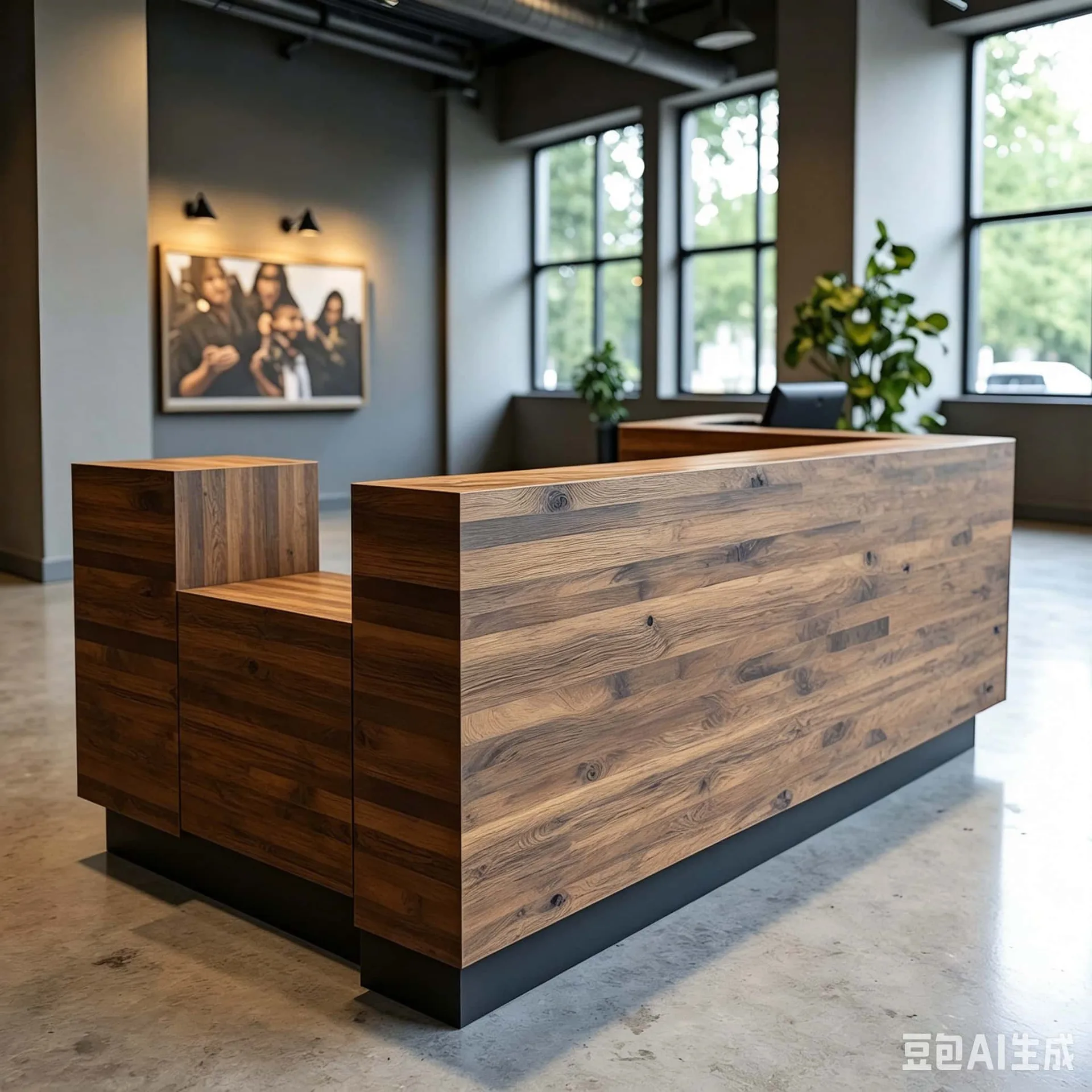 Benson Display Customized Wooden Industrial Reception Desk for Sale — view 3