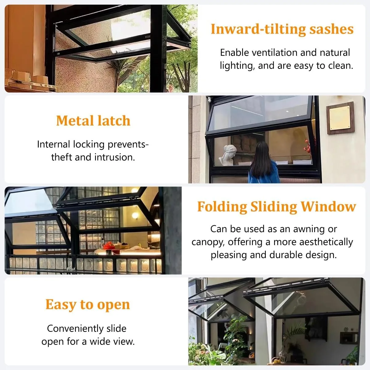 Benson Display Foldable Aluminum Push-up Window For Outdoor Bar, Restaurant & Kitchen — view 4