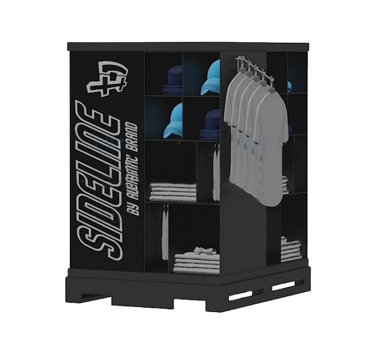 Black and white classic clothes display & shoe and bag storage rack — view 3