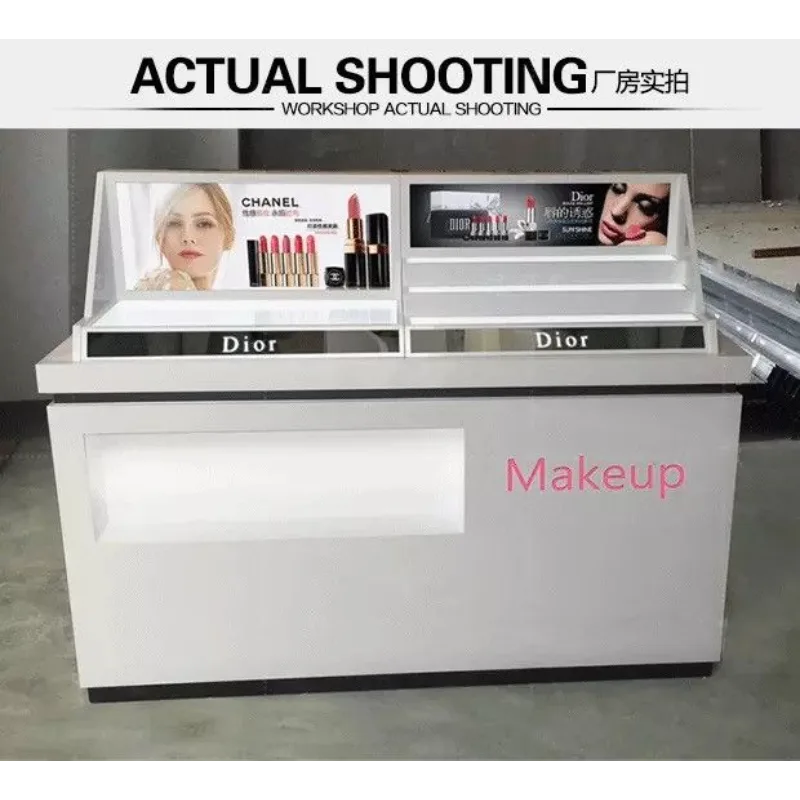 Black cosmetics display cabinet Cosmetics display counter — view 3