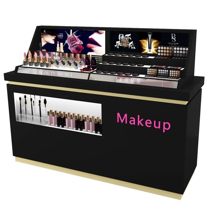 Black cosmetics display cabinet Cosmetics display counter