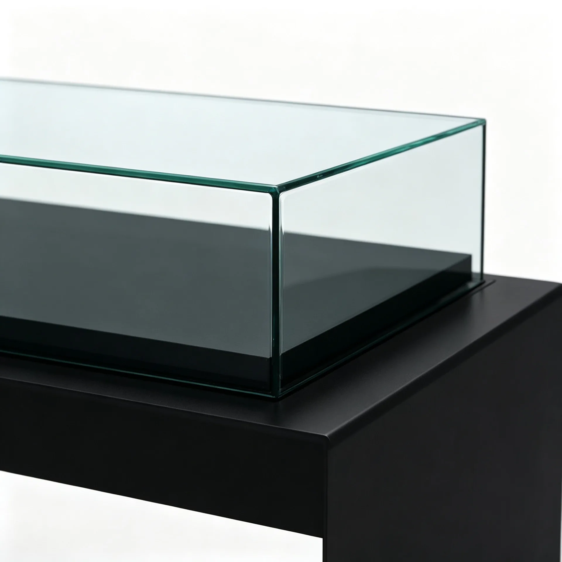 Black Glass Display Table for Luxury Jewelry Boutique — view 3