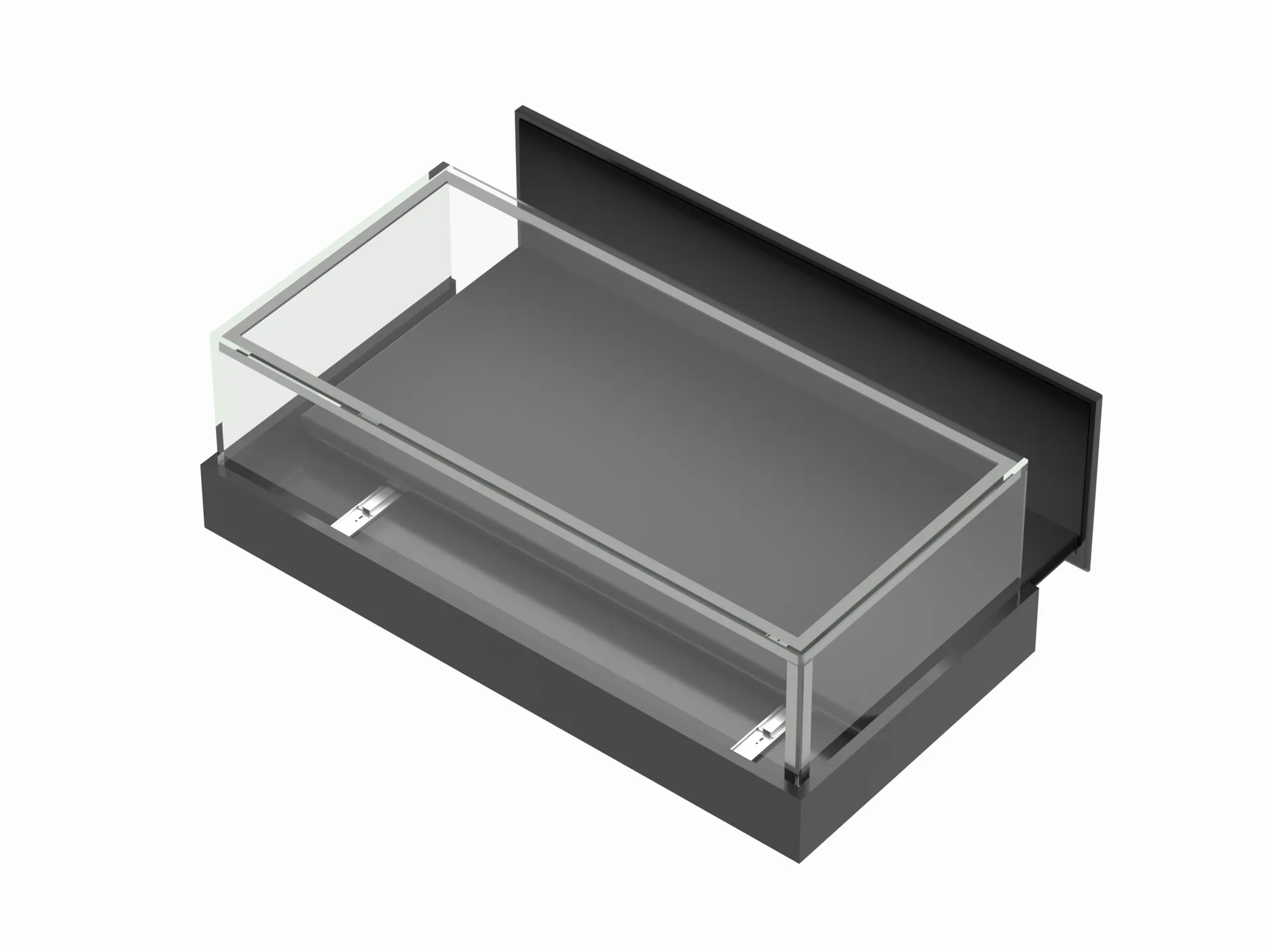 Black Glass Top Display Cabinet Customized Tempered Glass Jewelry Display — view 4