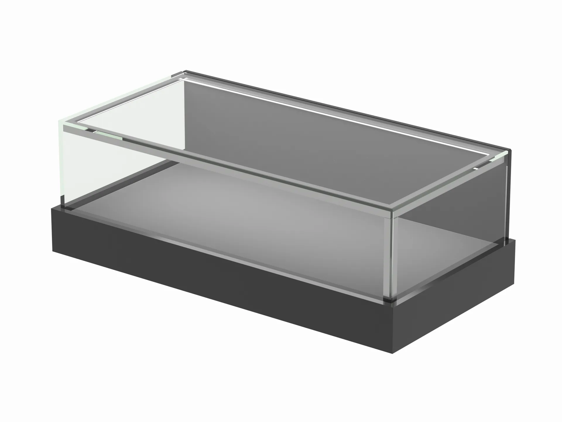 Black Glass Top Display Cabinet Customized Tempered Glass Jewelry Display — view 3