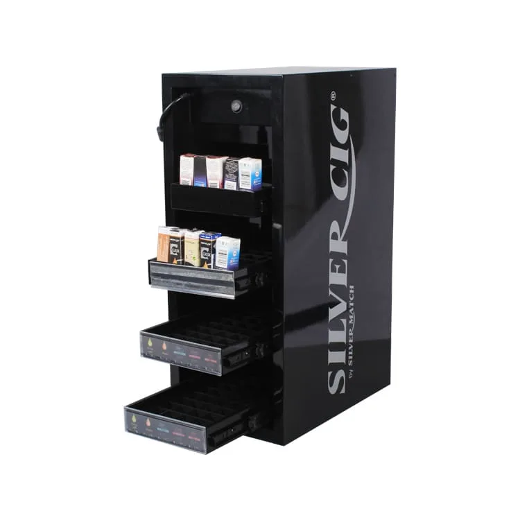Black high-quality vape cabinet e-cigarette display stand design — view 4