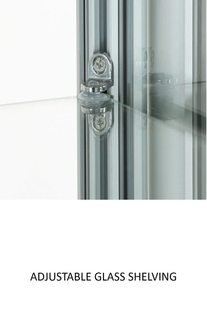 Black & Silver Aluminium Revolving Display Cabinet For Vape shop E-cigarette Display — view 4