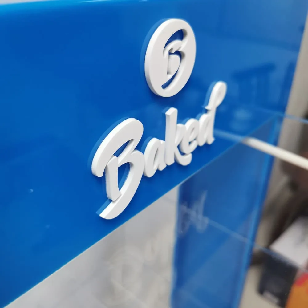 Blue electronic cigarette display stand design retail showcase — view 4