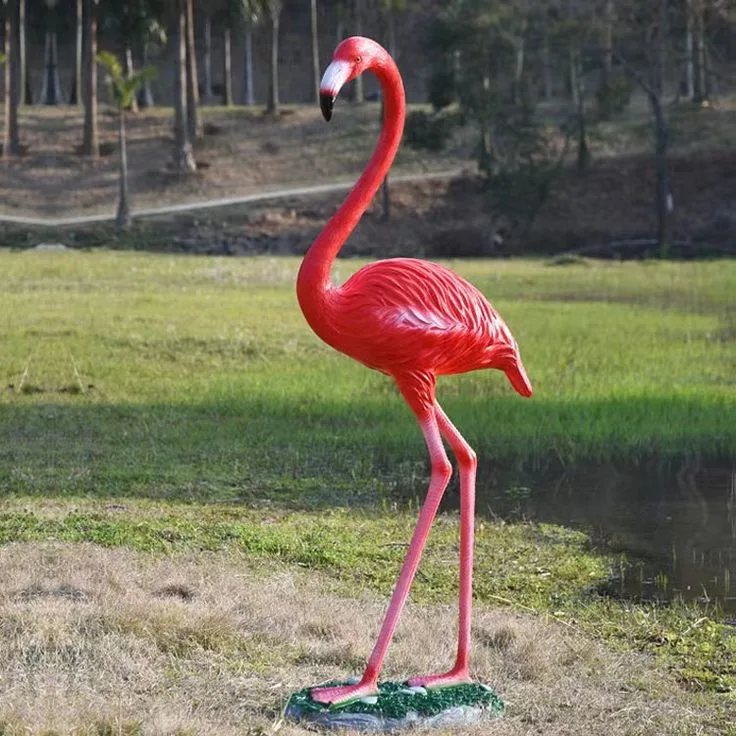 Bright & Durable Fiberglass Flamingo for Shops and Gardens — view 2