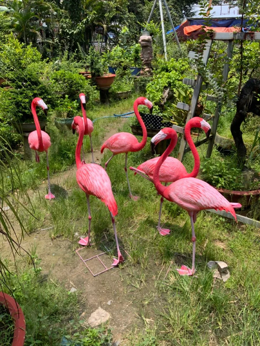 Bright & Durable Fiberglass Flamingo for Shops and Gardens — view 5