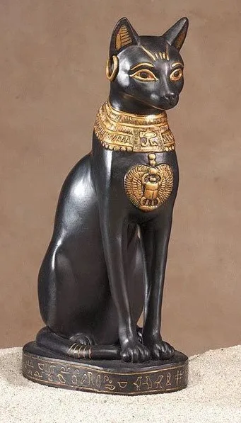 Bronze Egyptian Bastet Cat Statue for Exhibition & Home Decor