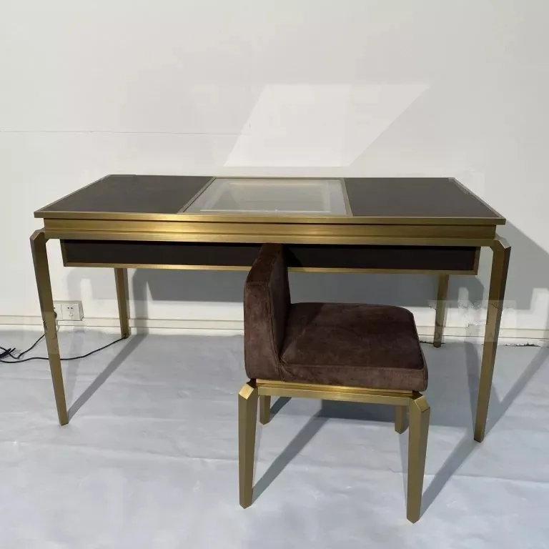 Brown Jewelry Service Table and Jewelry Reception Desk Design for Jewelry Shops on Sale — view 3
