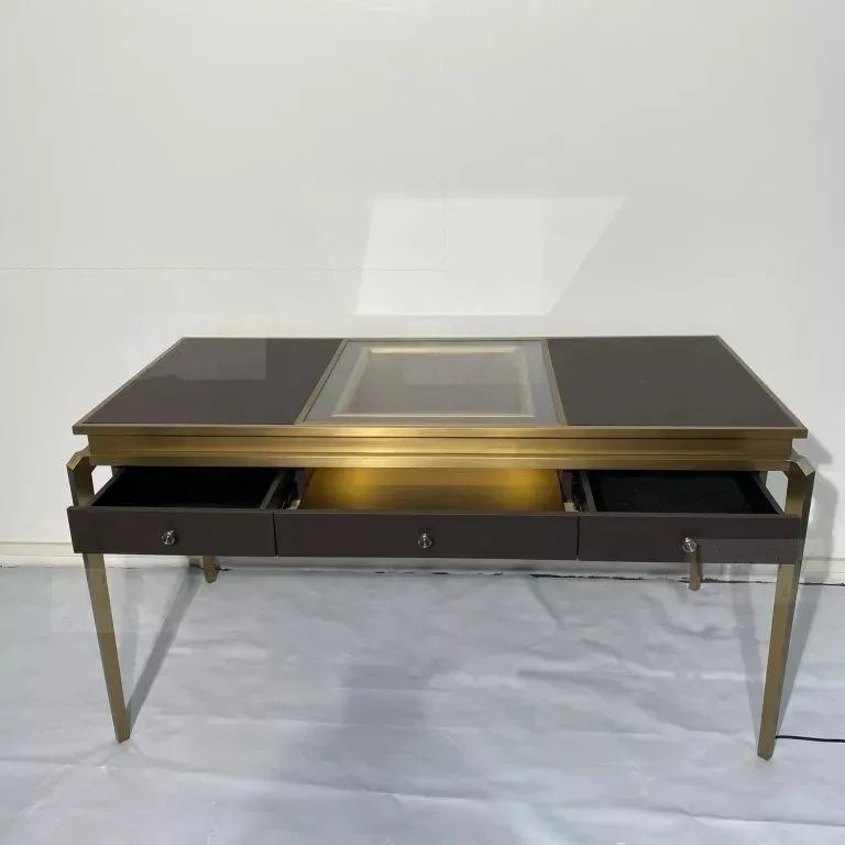 Brown Jewelry Service Table and Jewelry Reception Desk Design for Jewelry Shops on Sale — view 5